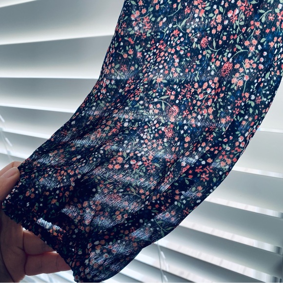 Flirty Floral Dress, Navy with Pink, Women's Size 2 (XS) J. Crew Mercantile - Picture 8 of 12